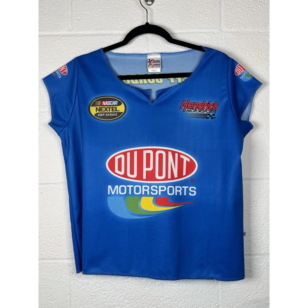 Vtg Jeff Gordon #24 DuPont Motorsports NASCAR Chase Authentics V Neck Women's L